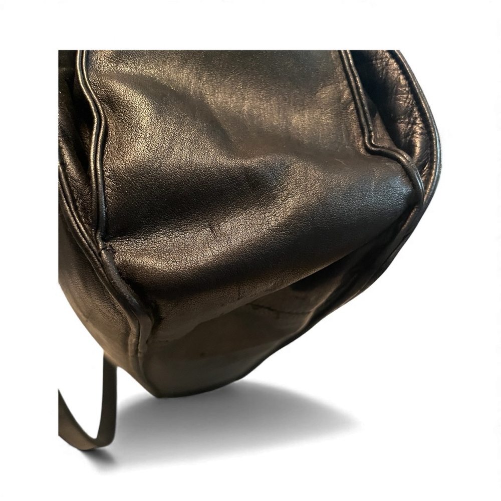 Perlina Black Shoulder Bag with Silver Hardware - Picture 3 of 9